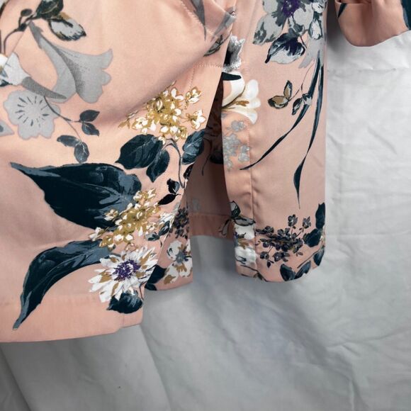 Coldwater Creek Floral Print Open Front Kimono Cardigan Pink Size PL Cottage - Picture 6 of 10